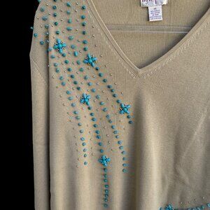 Kathy Levine by Request Embellished Visit > Sweater Women’s Size 3X
